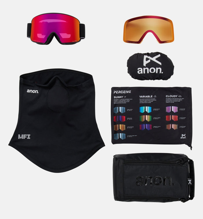 ANON M6S GOGGLES + bonus lens + MFI® face mask - black - ANON - Evelostore