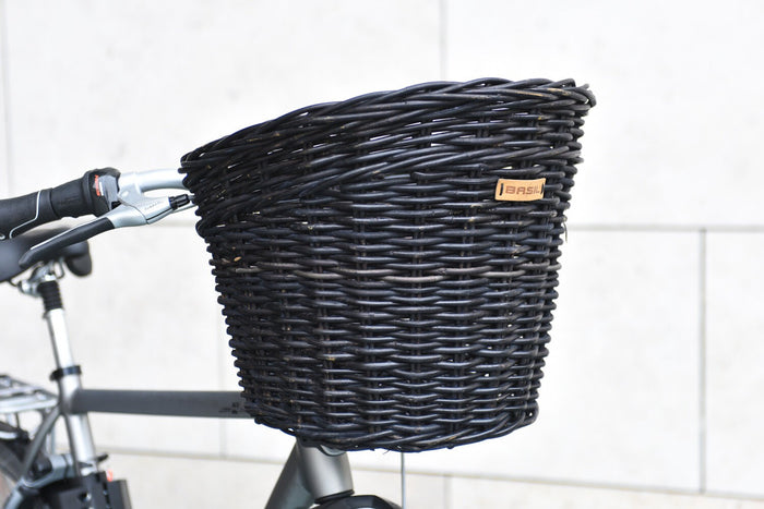 BASIL DARCY L bicycle front basket, dark brown