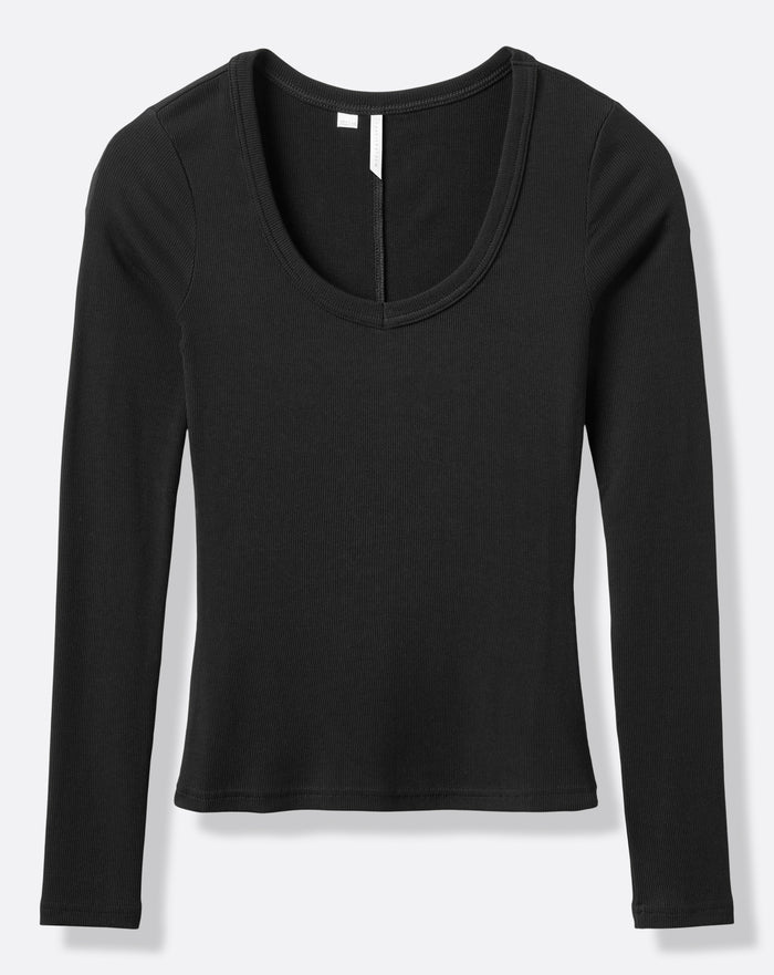 Cloud Rib Long Sleeve Top