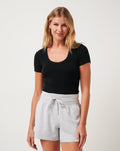 Cloud Rib Short Sleeve Top