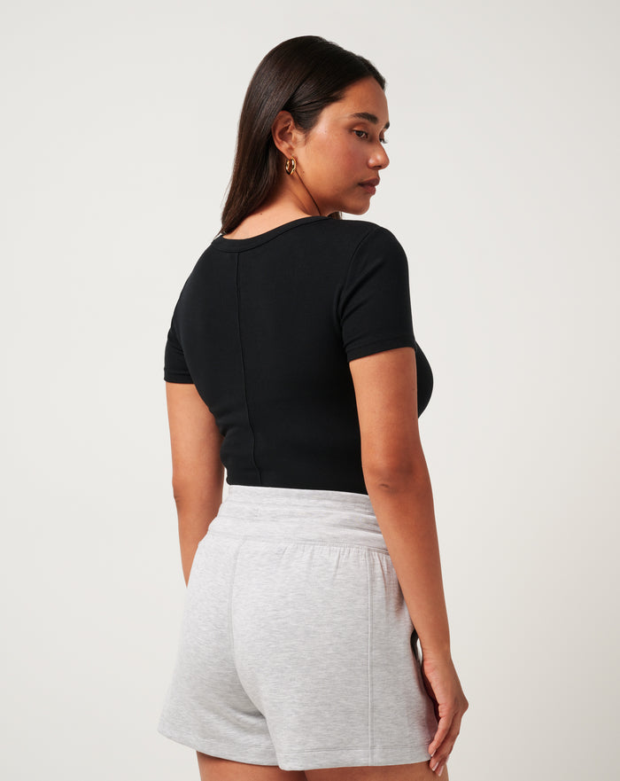 Cloud Rib Short Sleeve Top