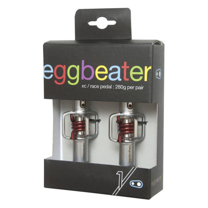 CRANKBROTHERS EGGBEATER 1 Clip-in Pedals - silver/red