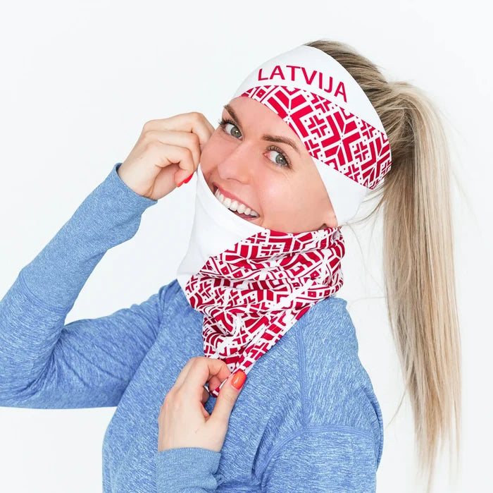 ELEVEN SPORTSWEAR DOLOMITI headband LATVIA white - ELEVEN SPORTSWEAR - Evelostore