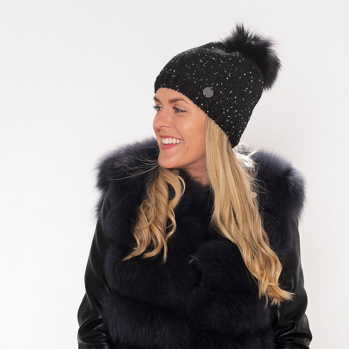 ELEVEN SPORTSWEAR Knitted beanie AVA black