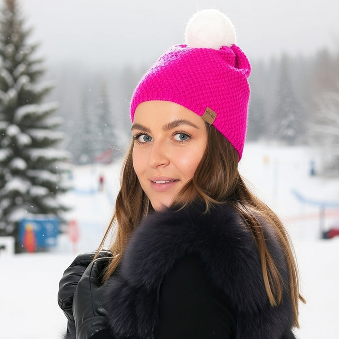 ELEVEN SPORTSWEAR Knitted beanie EVAN pink
