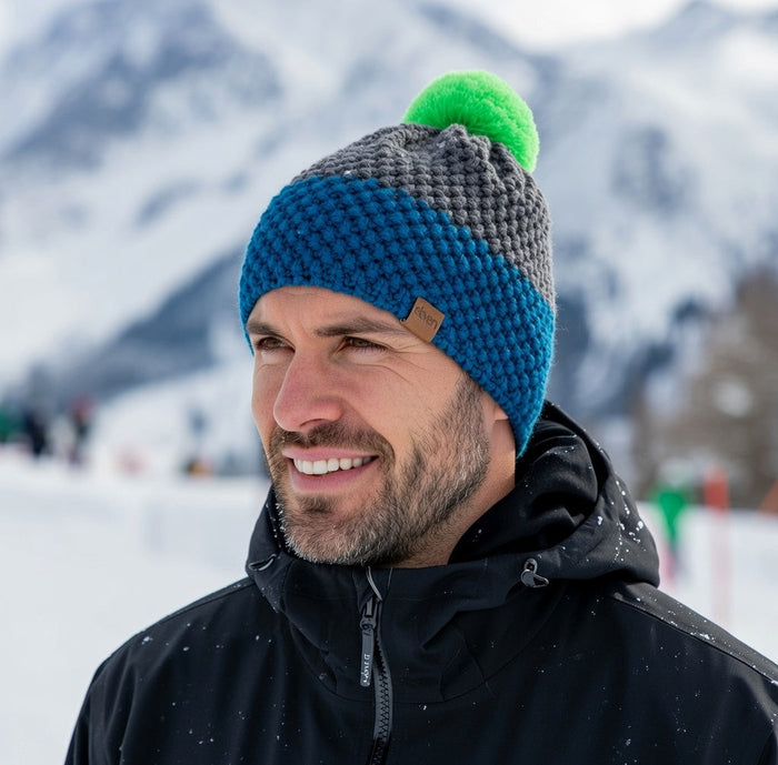 ELEVEN SPORTSWEAR Knitted beanie MAD blue/grey