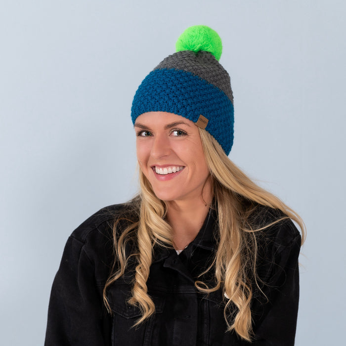 ELEVEN SPORTSWEAR Knitted beanie MAD blue/grey
