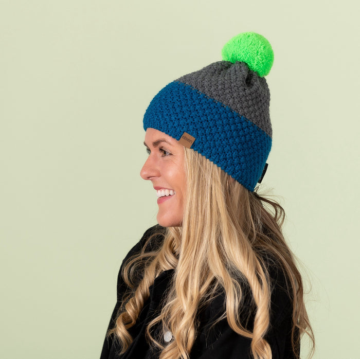 ELEVEN SPORTSWEAR Knitted beanie MAD blue/grey