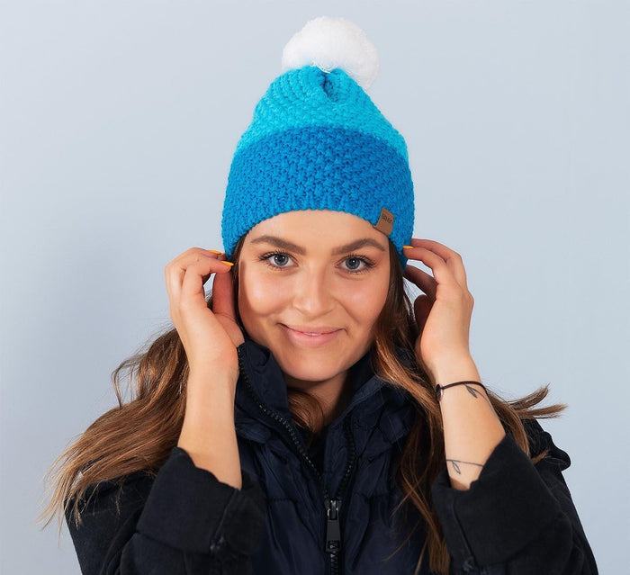 ELEVEN SPORTSWEAR Knitted beanie MAD blue/light blue