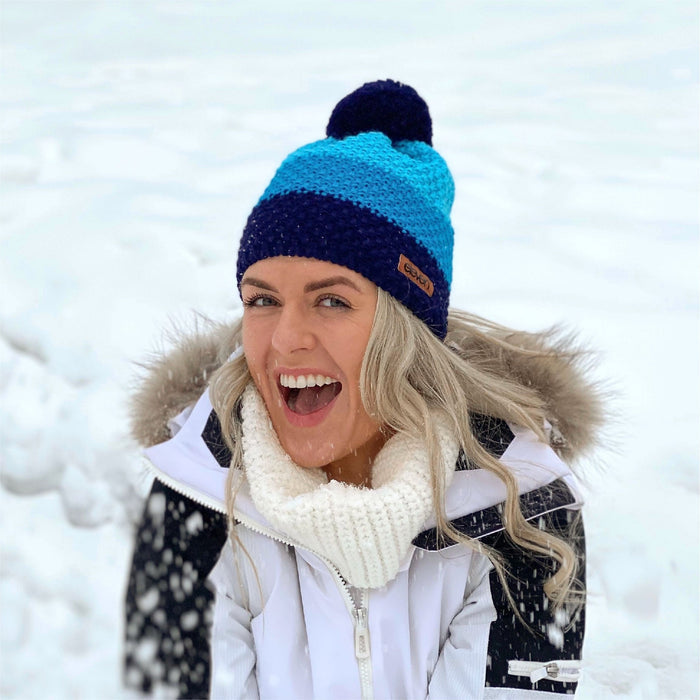 ELEVEN SPORTSWEAR Knitted beanie POM blue