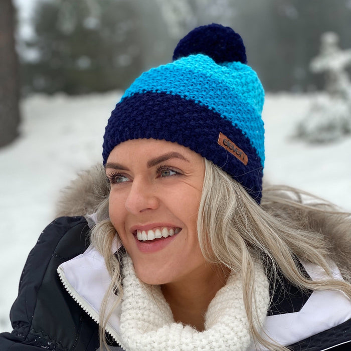 ELEVEN SPORTSWEAR Knitted beanie POM blue
