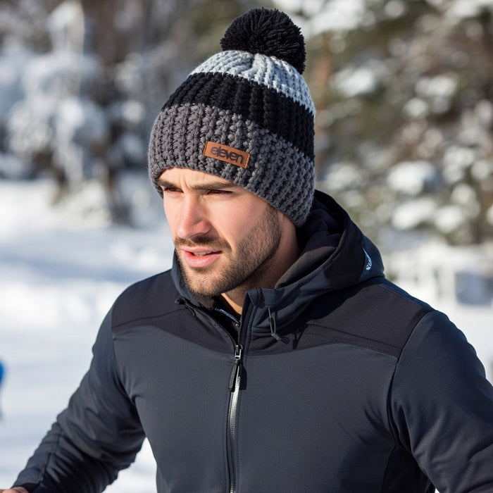 ELEVEN SPORTSWEAR Knitted beanie POM grey
