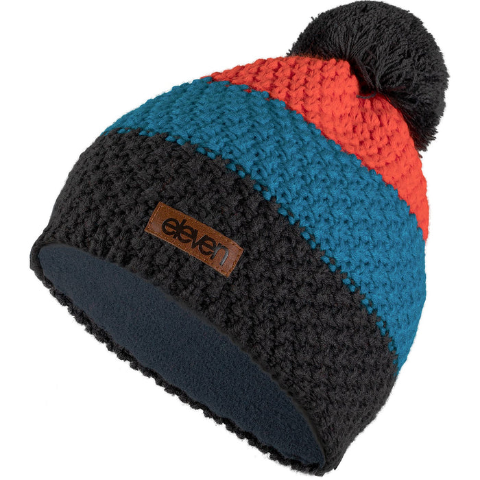 ELEVEN SPORTSWEAR knitted beanie POM orange/grey - ELEVEN SPORTSWEAR - Evelostore