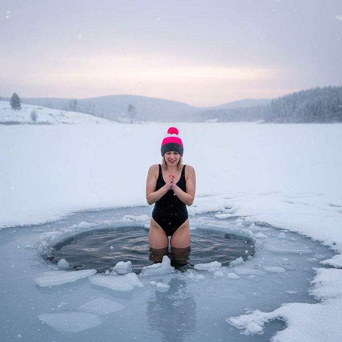 ELEVEN SPORTSWEAR Knitted beanie POM pink