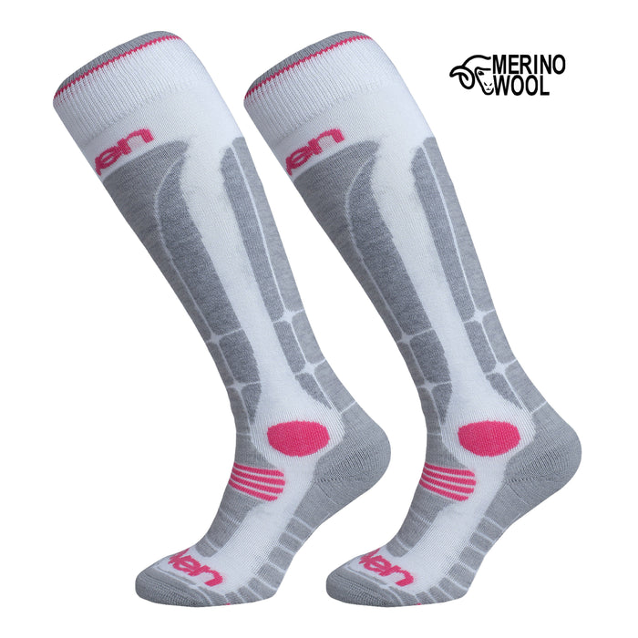 ELEVEN SPORTSWEAR Merino LAHTI Knee socks - grey/pink