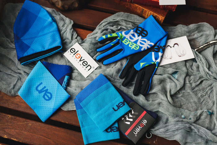 ELEVEN SPORTSWEAR MONO Long compression socks - blue