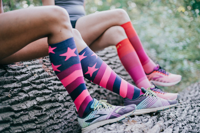 ELEVEN SPORTSWEAR MONO Long compression socks - orange