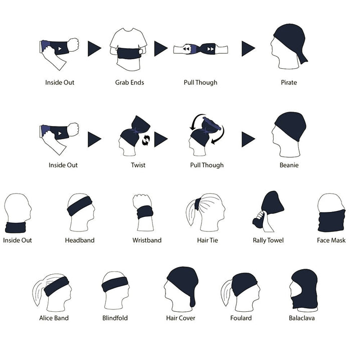 ELEVEN SPORTSWEAR Multifunctional scarf BEE F32 white