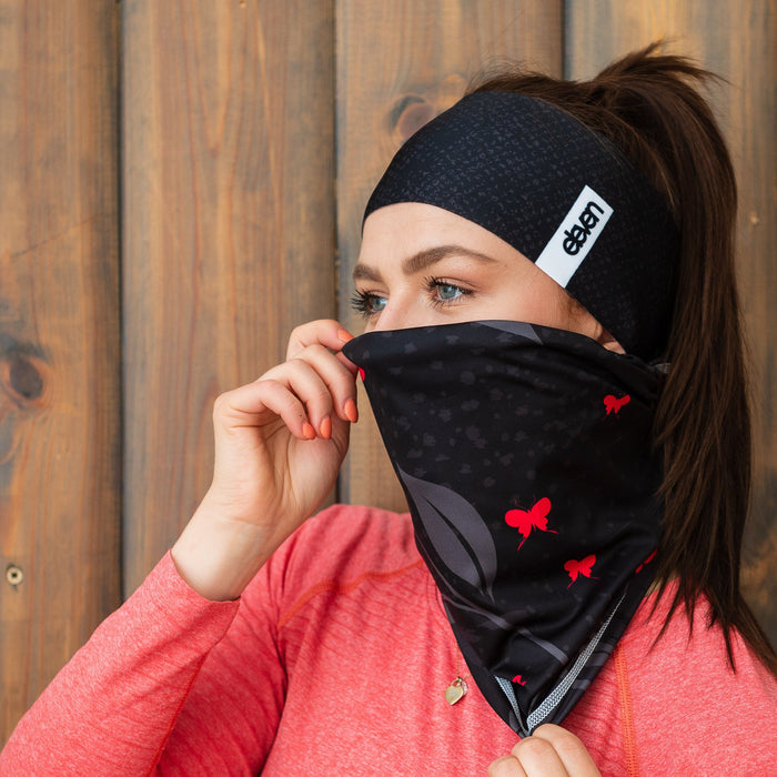 ELEVEN SPORTSWEAR Multifunctional scarf BUTTERFLY black