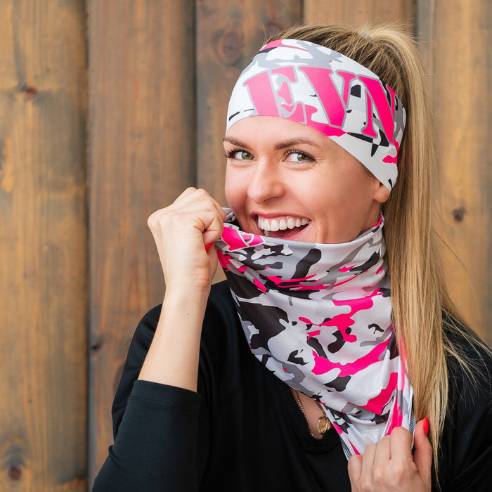 ELEVEN SPORTSWEAR Multifunctional scarf CAMO pink