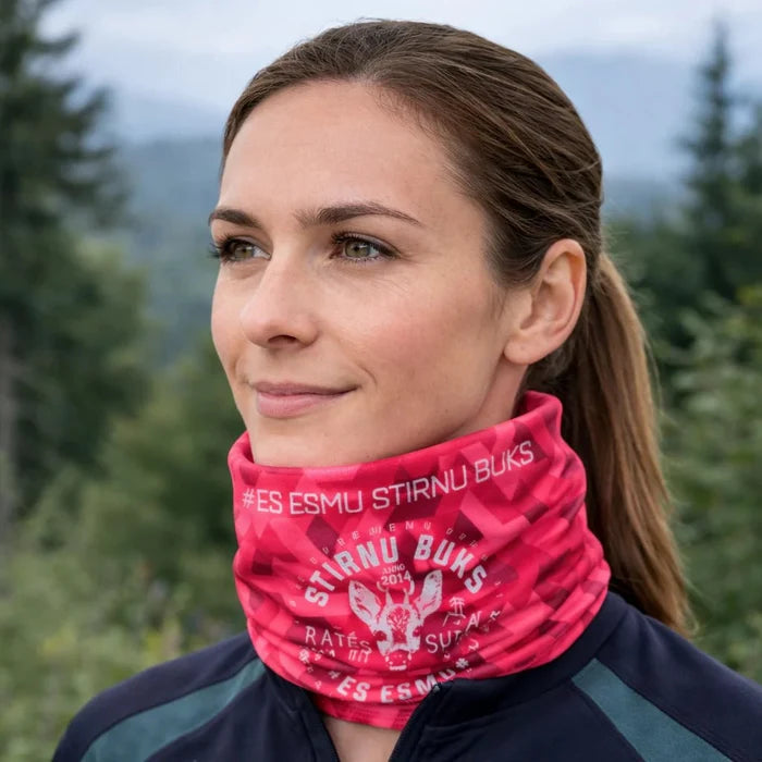 ELEVEN multifunctional scarf cap STIRNU BUKS - pink - ELEVEN SPORTSWEAR - Evelostore