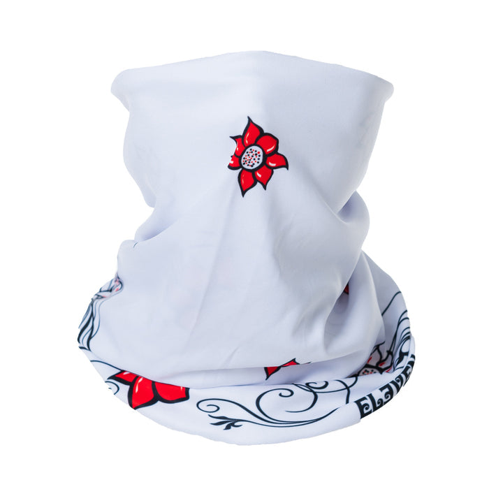 ELEVEN SPORTSWEAR Multifunctional scarf FLOWER white
