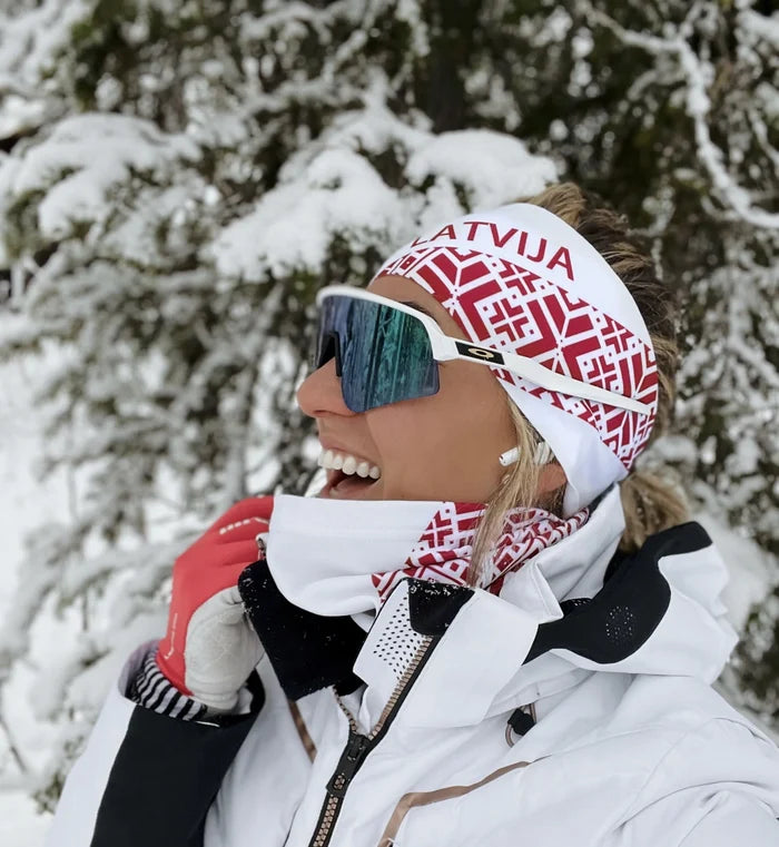 ELEVEN SPORTSWEAR DOLOMITI headband LATVIA white - ELEVEN SPORTSWEAR - Evelostore