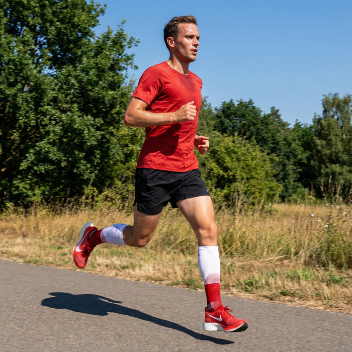 ELEVEN SPORTSWEAR POWERFLOW long compression socks - LATVIA - ELEVEN SPORTSWEAR - Evelostore