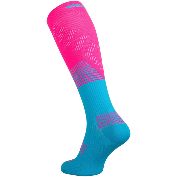 ELEVEN SPORTSWEAR POWERFLOW Long compression socks - pink - ELEVEN SPORTSWEAR - Evelostore
