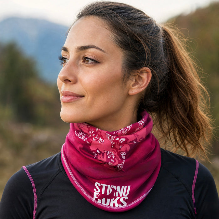ELEVEN SPORTSWEAR scarf cap STIRNU BUKS pink