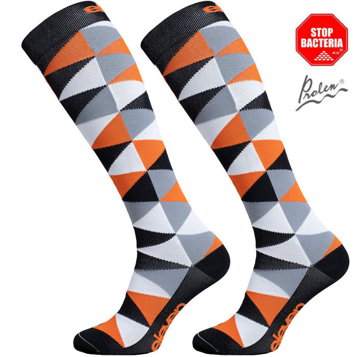 ELEVEN SPORTSWEAR TRIANGLE Long compression socks - orange