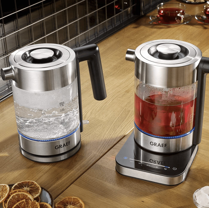 GRAEF WK300 glass kettle - transparent/silver - GRAEF - Evelostore