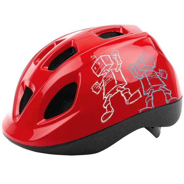 HEADGY ROBOT Bicycle helmet for kids - red