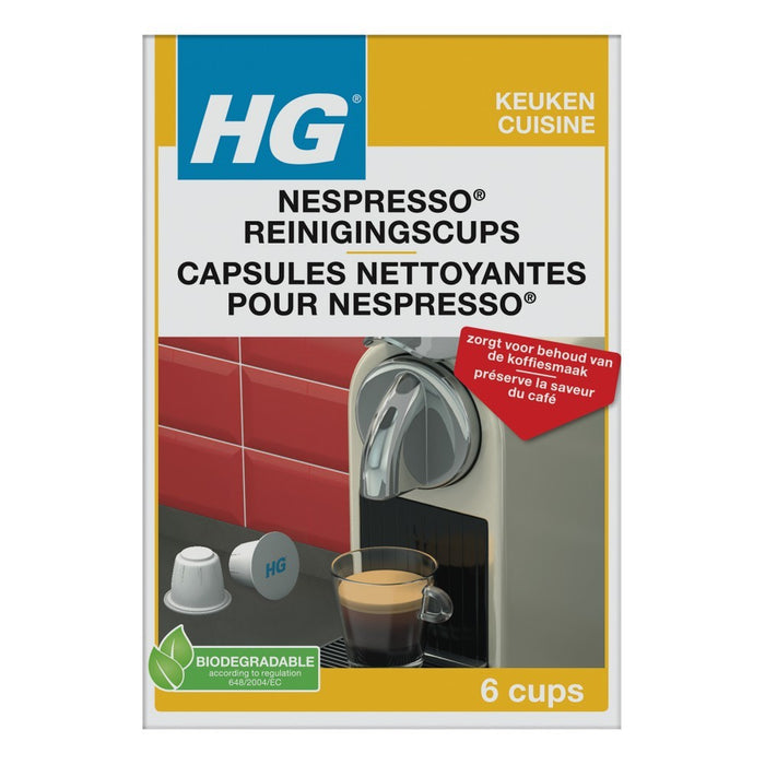 HG cleaning capsules for nespresso coffee machines - 6 cups