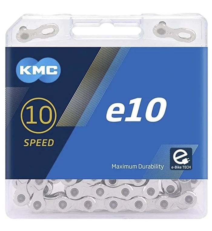 KMC e10 E-Bike 10-speed Chain - Silver with QuickLink