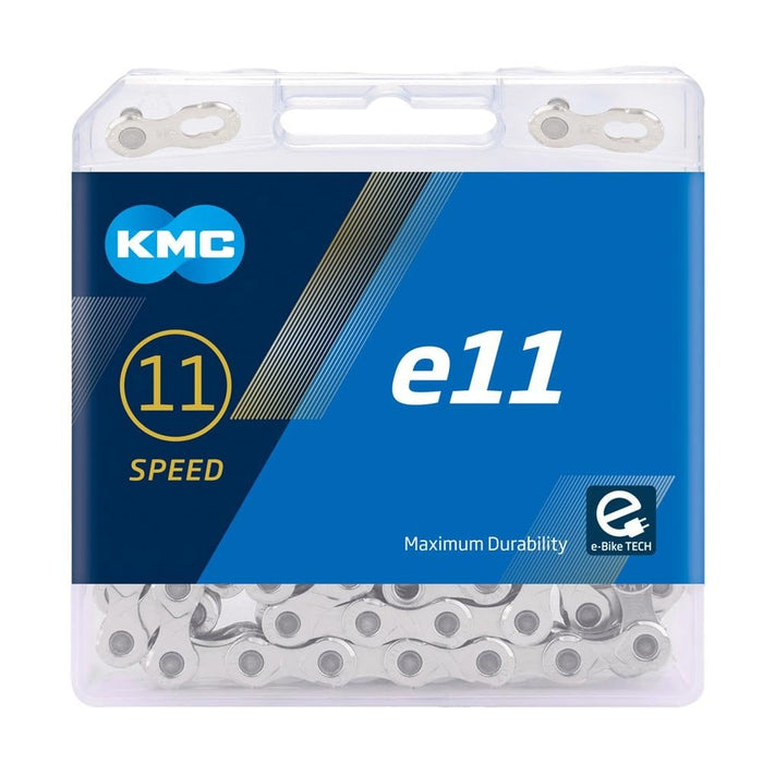 KMC e11 E-Bike 11-speed Chain - silver with QuickLink