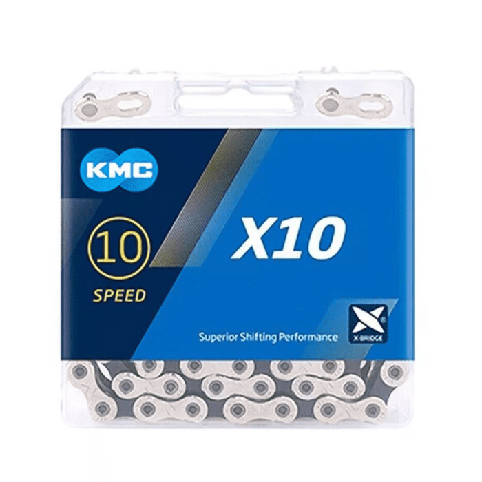 KMC X10 Chain 10-speed - Silver/Black with Quick Link
