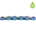 KMC X12 Chain - WAXED | 12-speed - aurora blue with Quick Link