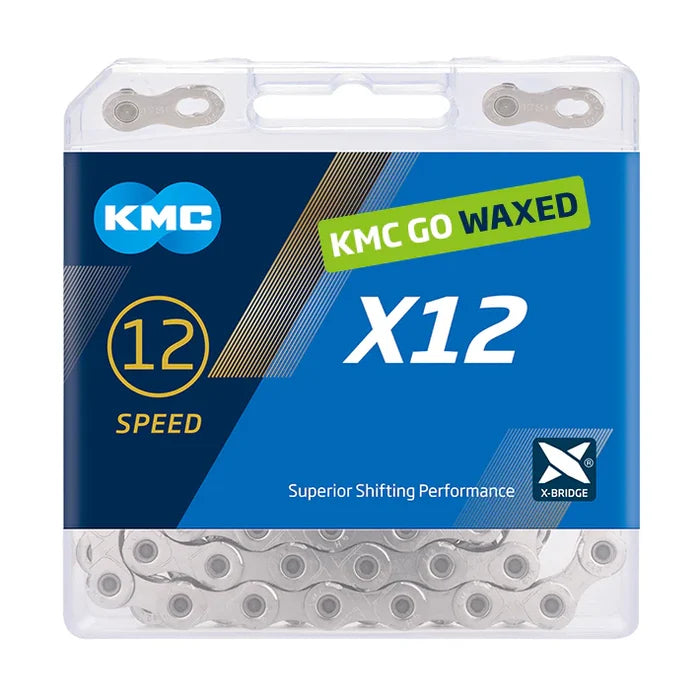 KMC X12 Chain - WAXED | 12-speed - silver