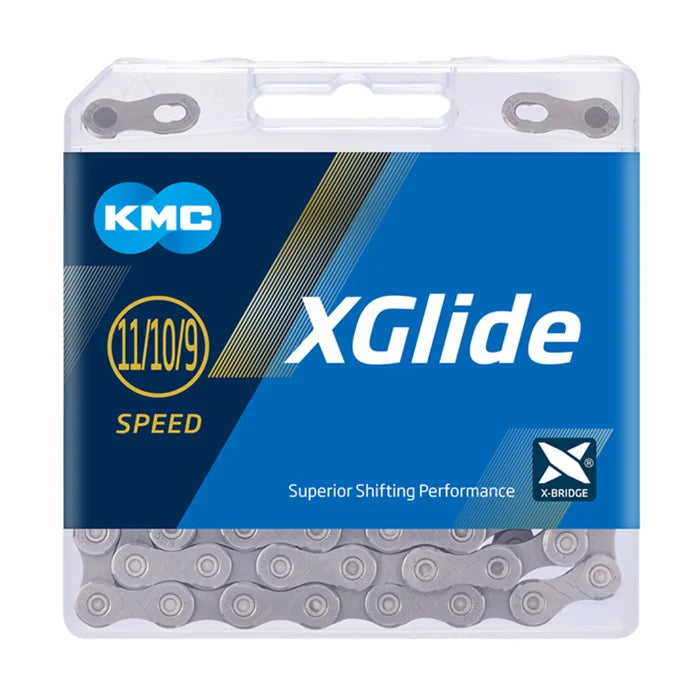 KMC XGLIDE Chain 9-11 speed - Grey with Quick Link