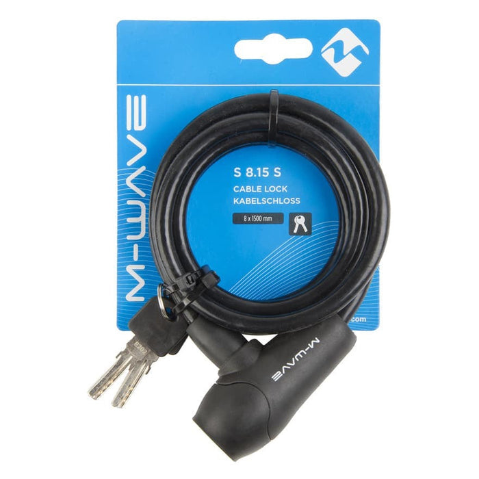 M-WAVE S 8.15 S Spiral cable lock – black
