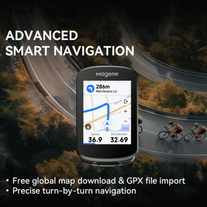 MAGENE C506 Smart GPS Bike Computer - black