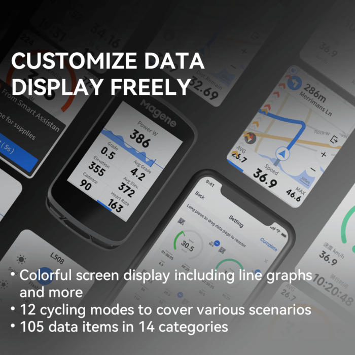 MAGENE C506 Smart GPS Bike Computer - black
