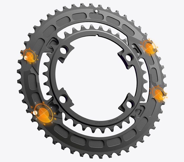 MAGENE QED LIGHTWEIGHT SPLIT chainring - 11 - 12 speed - MAGENE - Evelostore