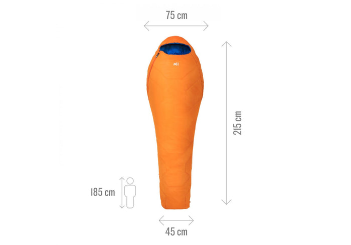 MILLET BAIKAL 750 REG sleeping bag - orange - MILLET - Evelostore