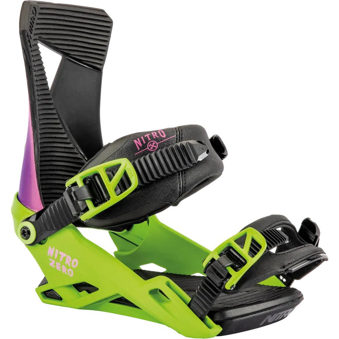 NITRO ZERO HAPPY PLACE snowboard bindings - green/violet - NITRO - Evelostore