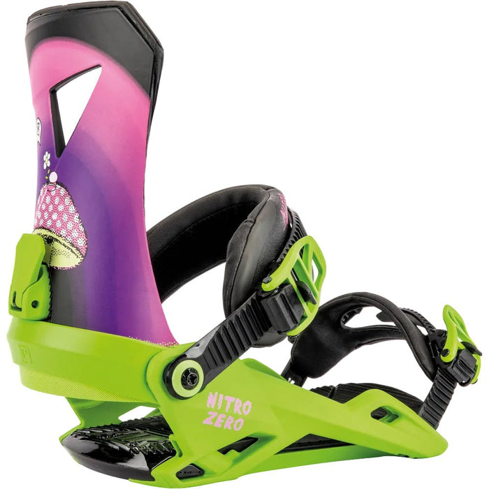NITRO ZERO HAPPY PLACE snowboard bindings - green/violet - NITRO - Evelostore