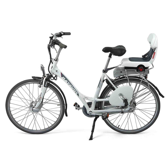 POLISPORT GUPPY JUNIOR Child bike seat for rack - white - POLISPORT - Evelostore