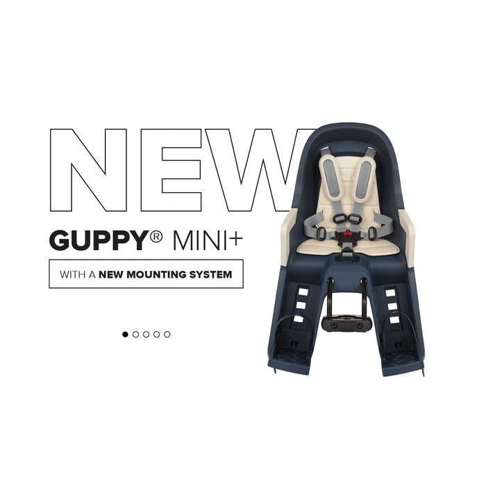 POLISPORT GUPPY MINI+ Child bike seat for Frame - dark grey