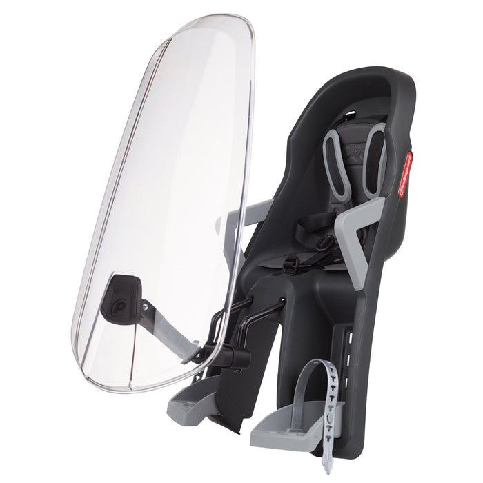 POLISPORT GUPPY MINI+ Child bike seat for Frame - dark grey - POLISPORT - Evelostore